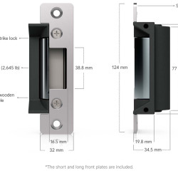 Încuietoare electromagnetică Fail-Secure UniFi Ubiquiti Strike Lock 15 mm pentru UniFi Access, UACC-Lock-Strike-Secure-15mm